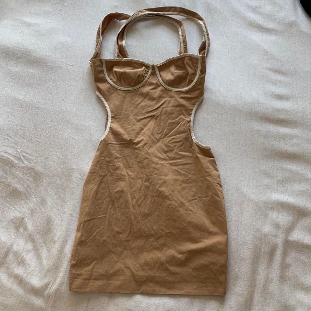 NWT Tan Cut Out Dress